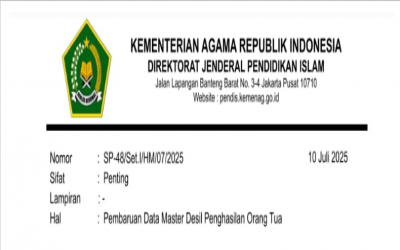 Surat Edaran Pembaruan / Update Data Desil Penghasilan Orang Tua Untuk Data PIP/KIP Tahun 2025